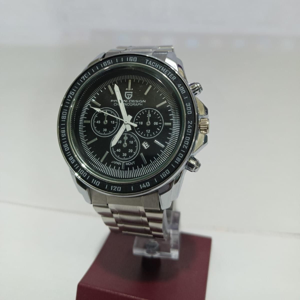 BD Men Silver Stainless Steel Strap Watch