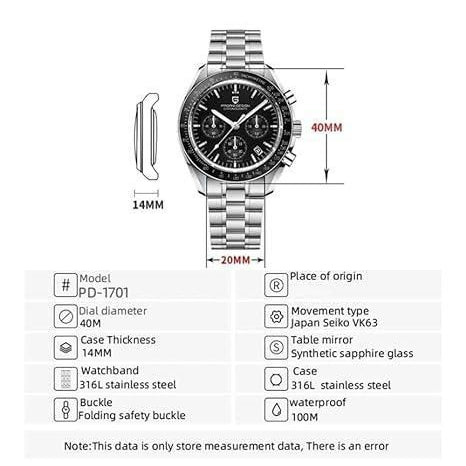BD Men Silver Stainless Steel Strap Watch