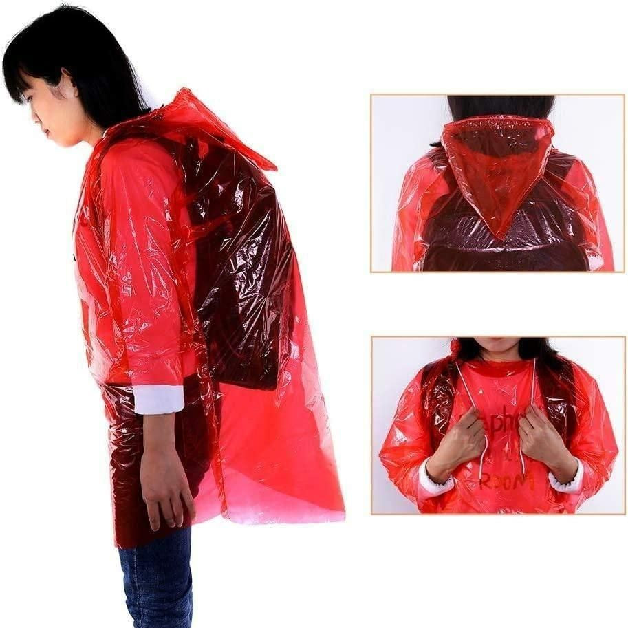Fully Reusable Wallet Rain Card Rain Coat for Adults (Set of 5) Multicolour